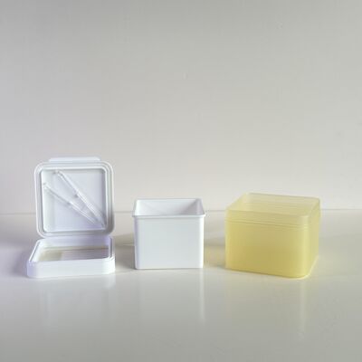 100 folhas para cuidados com a pele, algodão, embalagem, encomenda a granel, frascos de plástico com embalagem removível de PP, de qualidade alimentar, para marcas de cosméticos/OEM