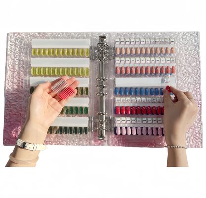 Displayboard de arte das unhas magnético acrílico desmontável com 120/180/240 cores Gradiente de livro de cores Ferramenta de plástico para dicas de gel de unhas