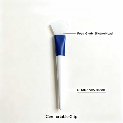 Pincel de Silicone para Máscara Facial, Aplicador de Máscara de Lama de Argila Macia com Cabeça de Silicone e Cabo de ABS para Aplicação Uniforme de Skincare