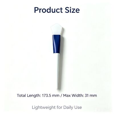 Pincel de Silicone para Máscara Facial, Aplicador de Máscara de Lama de Argila Macia com Cabeça de Silicone e Cabo de ABS para Aplicação Uniforme de Skincare