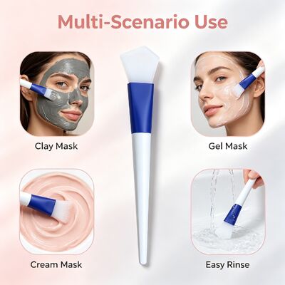 Pincel de Silicone para Máscara Facial, Aplicador de Máscara de Lama de Argila Macia com Cabeça de Silicone e Cabo de ABS para Aplicação Uniforme de Skincare