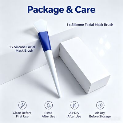 Pincel de Silicone para Máscara Facial, Aplicador de Máscara de Lama de Argila Macia com Cabeça de Silicone e Cabo de ABS para Aplicação Uniforme de Skincare