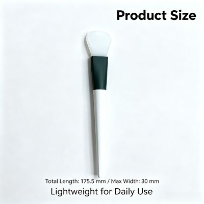Escova de máscara de espátula de silicone, aplicador de máscara de lama facial macio com cabeça de silicone e alça ABS para aplicação de cuidados com a pele