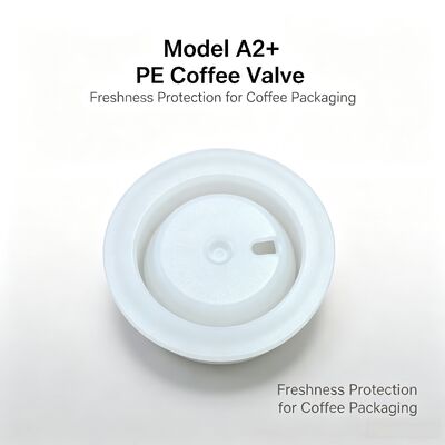 Válvula de café em PE modelo A2+ Válvula de ventilação de ar unidirecional para embalagens flexíveis de sacos de café