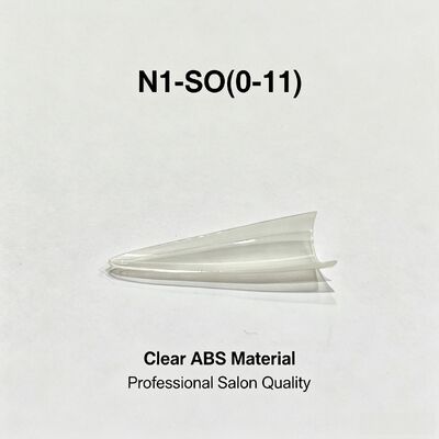 Conjunto de Tips de Unhas Postiças Transparentes de Cobertura Total em ABS para Unhas Press On, Extensão de Salão, Nail Art DIY e Fornecimento por Atacado