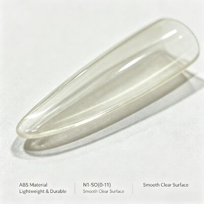 Conjunto de Tips de Unhas Postiças Transparentes de Cobertura Total em ABS para Unhas Press On, Extensão de Salão, Nail Art DIY e Fornecimento por Atacado