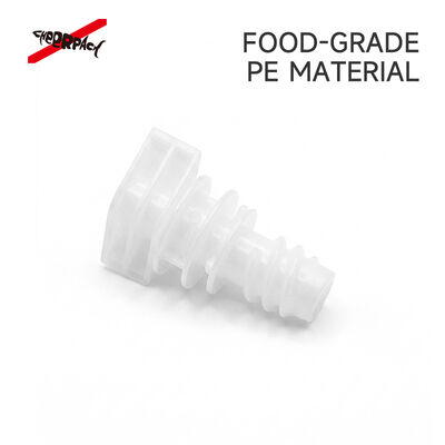 Tampa de bico em flor de ameixeira X050 de 5 mm, à prova de vazamentos, industrial, grau alimentício, PE, para embalagens de sachês de recarga de líquidos cosméticos