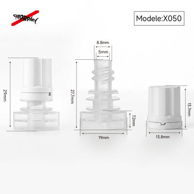 Tampa de bico em flor de ameixeira X050 de 5 mm, à prova de vazamentos, industrial, grau alimentício, PE, para embalagens de sachês de recarga de líquidos cosméticos