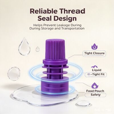 8.6mm Dia Interior PE Plastic Screw Cap Portáteis e duráveis tampas para bolsas