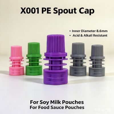 8.6mm Dia Interior PE Plastic Screw Cap Portáteis e duráveis tampas para bolsas