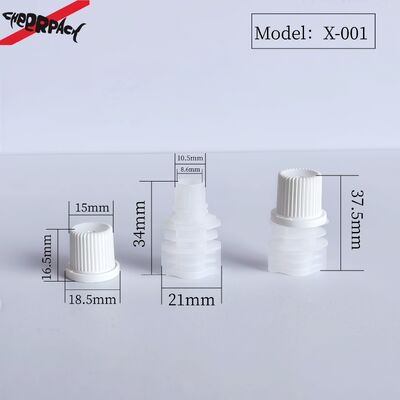 8.6mm Dia Interior PE Plastic Screw Cap Portáteis e duráveis tampas para bolsas