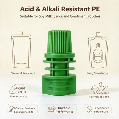 8.6mm Dia Interior PE Plastic Screw Cap Portáteis e duráveis tampas para bolsas