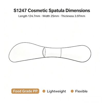 S1247 Spatula de Mistura de Cosméticos PP de Grau Alimentar para Salão de Beleza. Ideal para misturar pó de máscara e pasta de creme de beleza. Perfeito para salões de beleza, estúdios de spa e cuidados de pele caseiros.