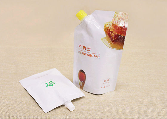 Os sacos líquidos do bico do produto comestível, barreira alta levantam-se o malote Doypack com o bico para o empacotamento da ketchup