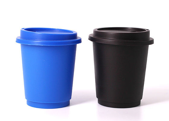 Logotipo deslocado azul da imprensa da cópia da caixa plástica de café instantâneo para o café da mistura da mistura de Decafe