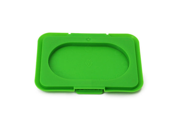 Caixa molhada plástica verde Flip Top Cap Length da limpeza do tecido 79.5mm